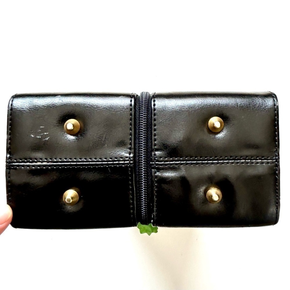 Black Leather Wine Bottle Case Bag Zippered Double Two Bottle Holder Padded - Picture 8 of 9